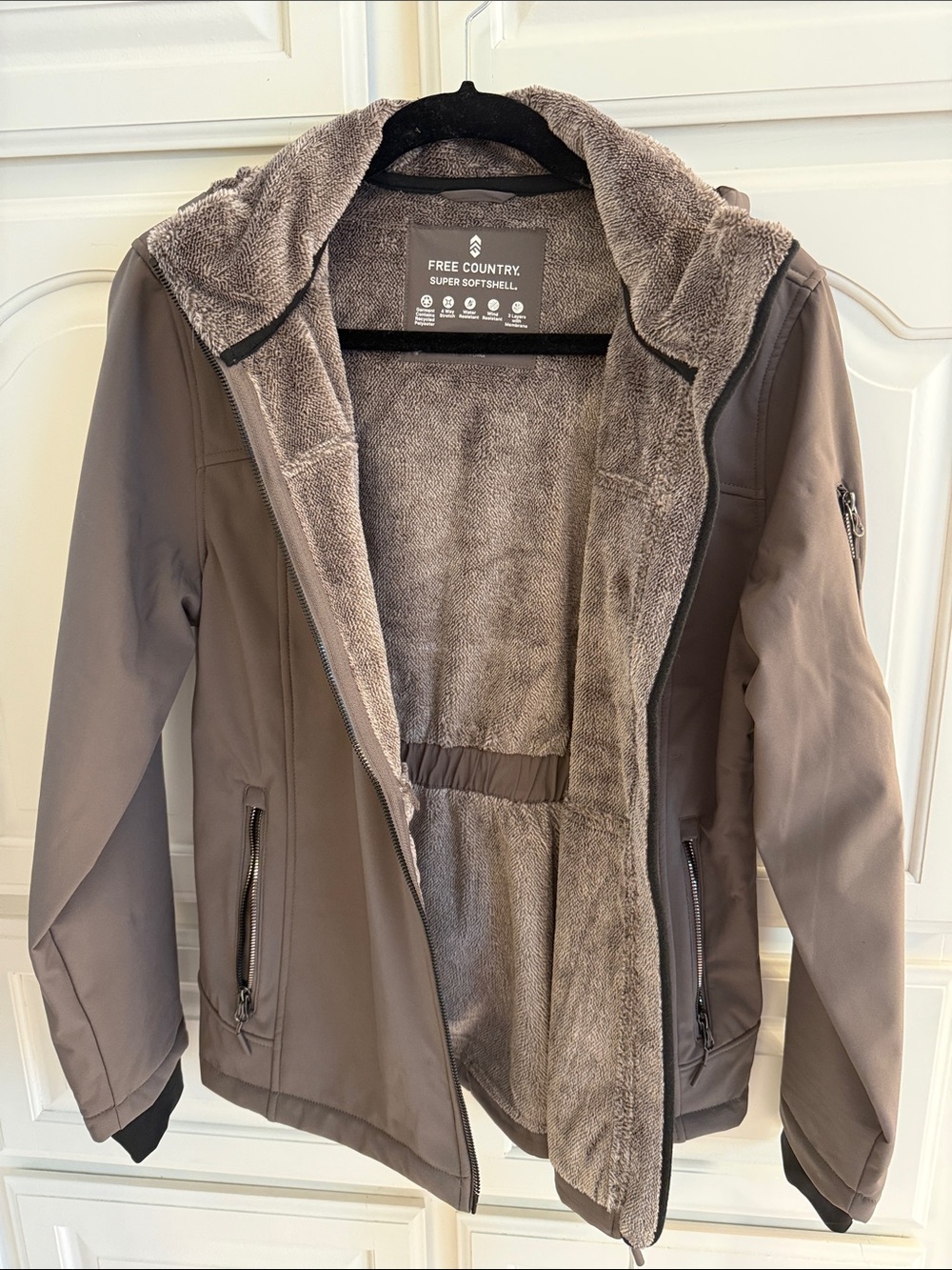 Free Country Women's Softshell Jacket with Faux-Fur Lining